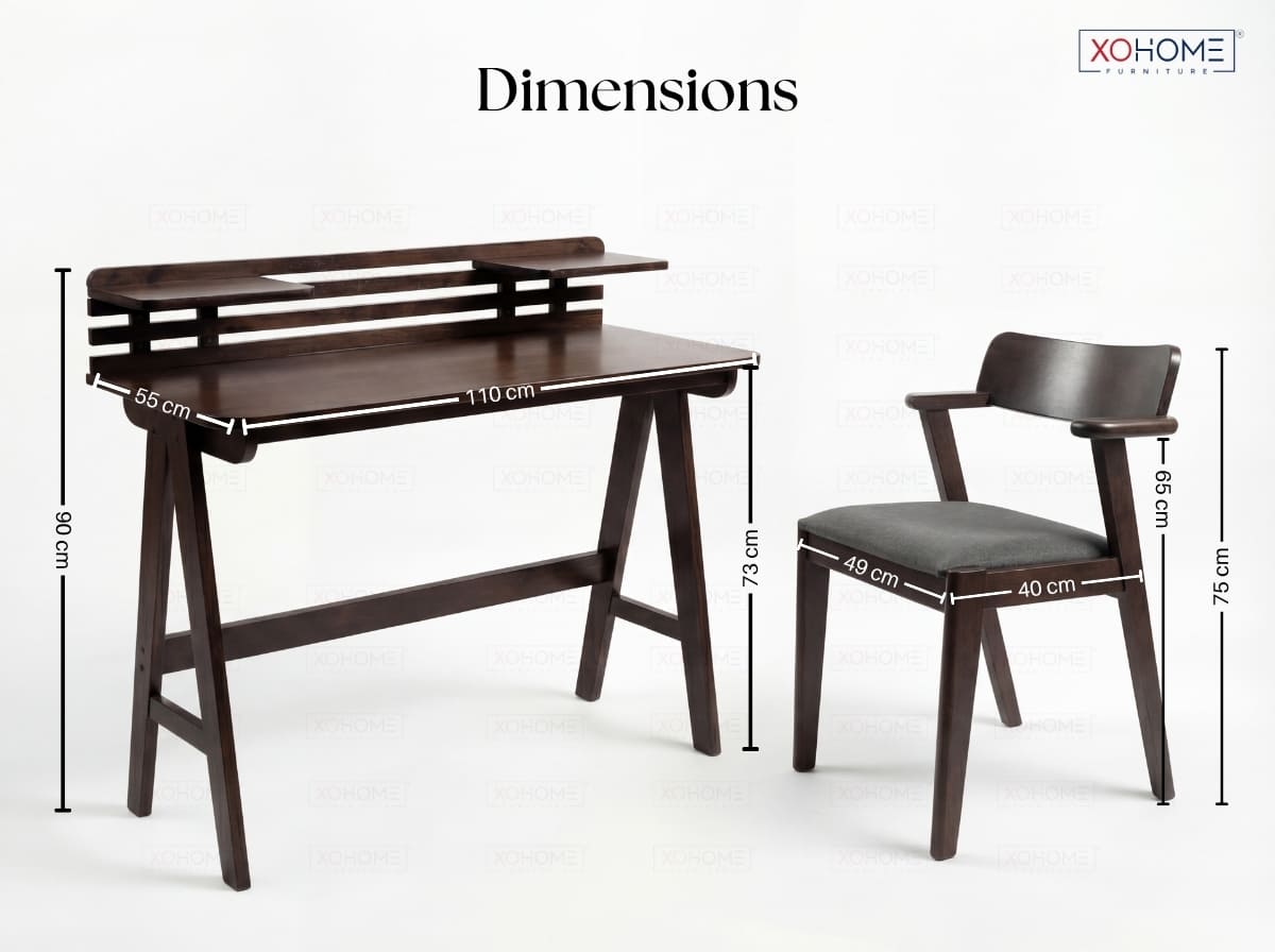 Xohome Cris plus Work from home set (table + chair) dimensoions